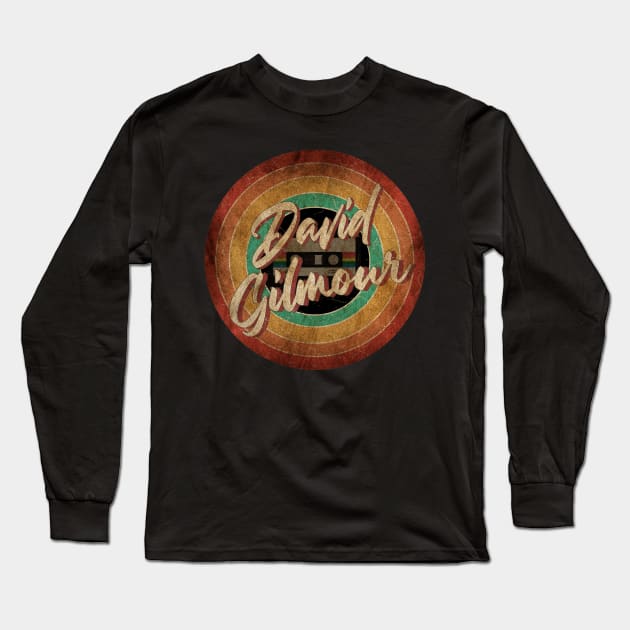 David Gilmour Vintage Circle Art Long Sleeve T-Shirt by antongg